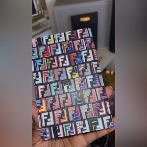 Fendi Multicolor FF Pattern mini Notebook on Black